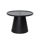 Bijzettafel Scott in hout zwart Ø60x43