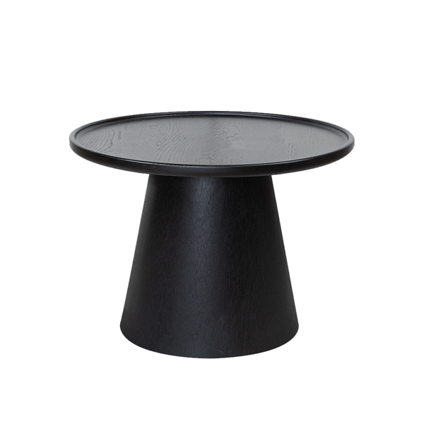 Bijzettafel Scott in hout zwart Ø60x43