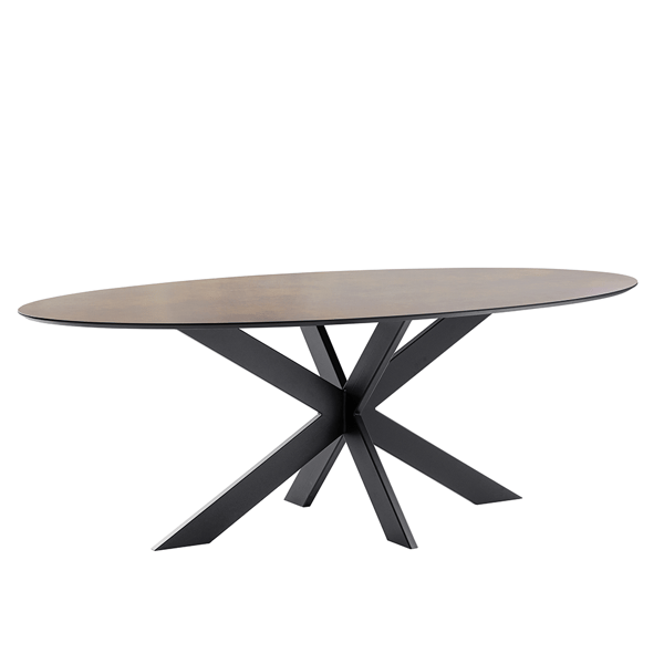 Eettafel Canarias ovaal 220x120 INHOUSE HPL spinpoot