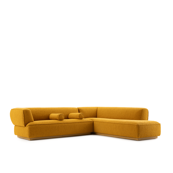 Loya hoekbank geel leolux design rond