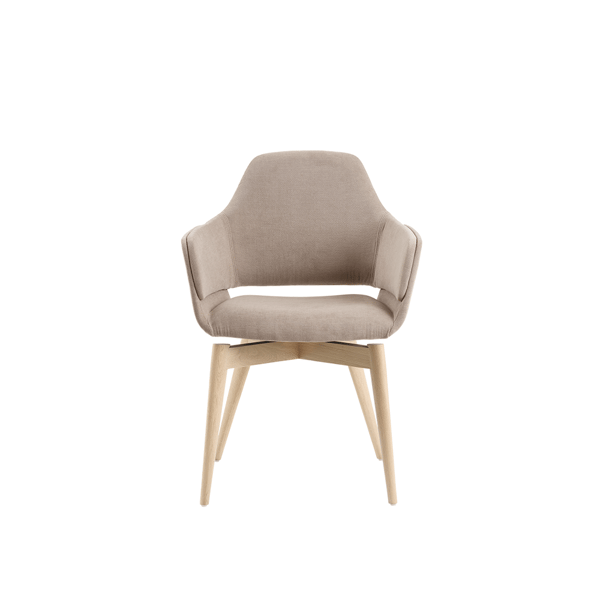 Armstoel lotus Mobitec beige modern wonen