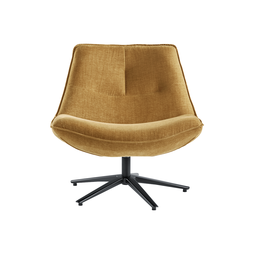 Comfortabele draaifauteuil Monzone INHOUSE geel modern leven