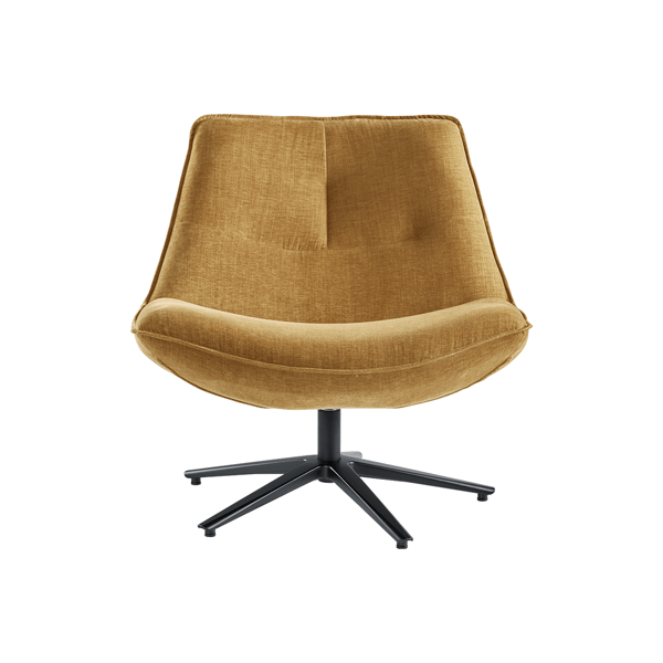 Comfortabele draaifauteuil Monzone INHOUSE geel modern leven