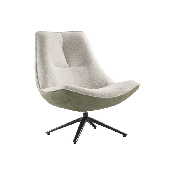 Draaifauteuil Monzone INHOUSE beige wit modern interieur