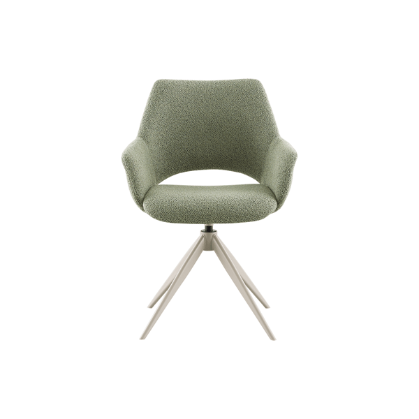 Inhouse boucle stoel arm eet tafel draai