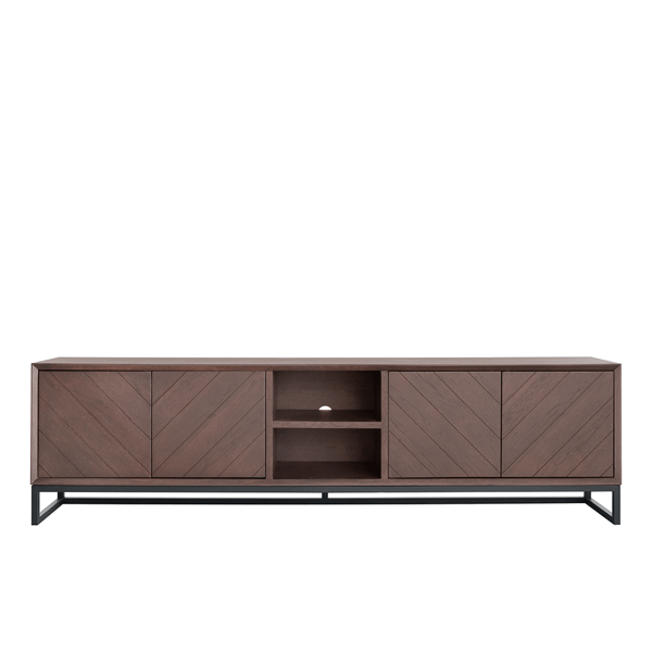tv meubel baltara coffee bruin eikenhout industrieel modern