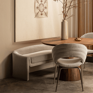 Eetbank Zone, BePureHome, eetbank, beige, zacht, japandi bank, scandinavisch, modern, neutraal
