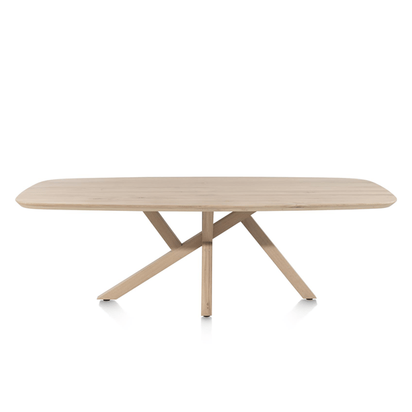 eettafel shimla, eikenhout, ovale eettafel, scandinavische woonstijl, scandinavische eettafel, eetkamertafel, houten eettafel