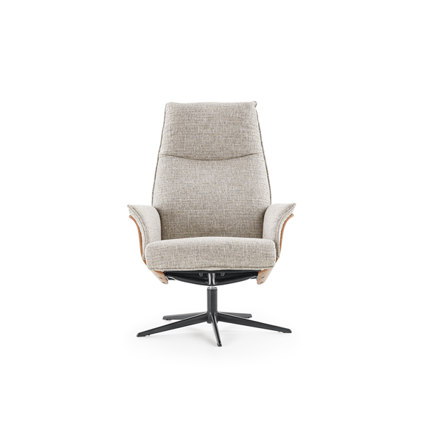 Draaifauteuil orchard road baenks wit voetenbank