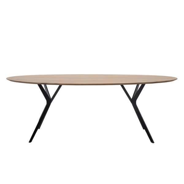 eettafel Sama, eetkamertafel, noga design, scandinavisch, design, industrieel, ovaal blad