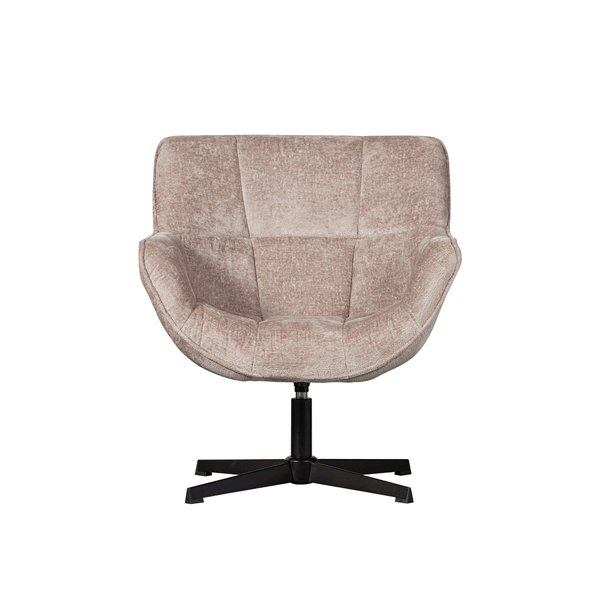 Wibo draaifauteuil taupe instap style stof