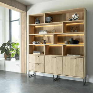 Buffetkast Castello, Henders en Hazel, buffetkast, open vakken, scandinavisch, natuurlijk, bohemian, wandmeubel