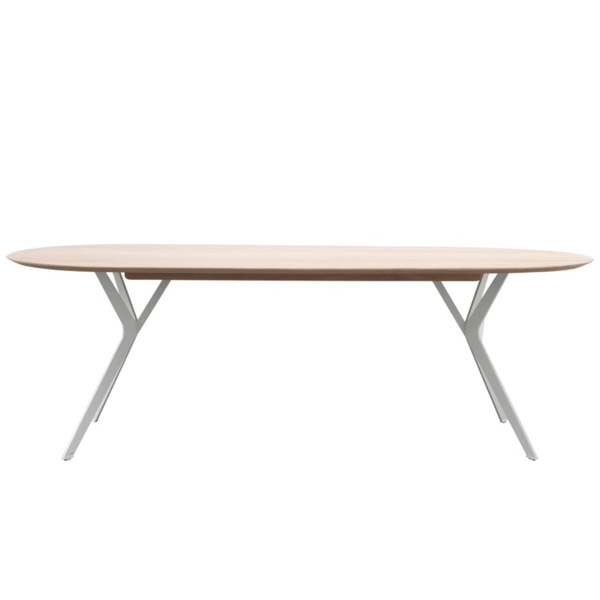 Eettafel Sem, eetkamertafel, noga design, scandinavisch, design, industrieel, ovaal blad