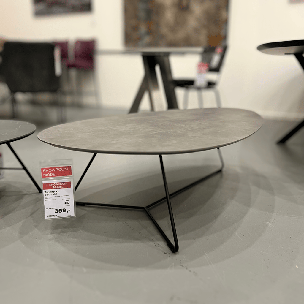 twinny xl, showroom, showroommodel, outlet, salontafel