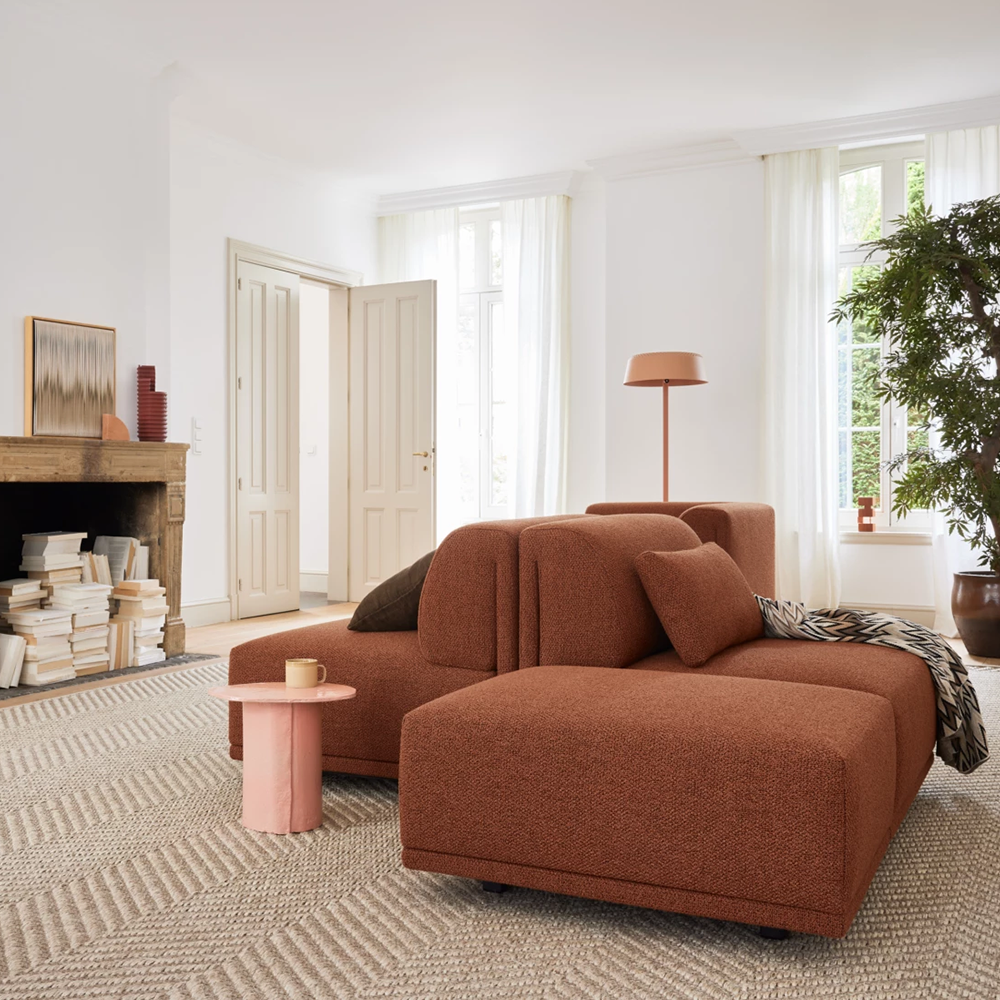 hoekbank kuvio, hoekbank, wit, elementbank, modulaire bank, beige, modern, scandinavisch, rood oranje bank