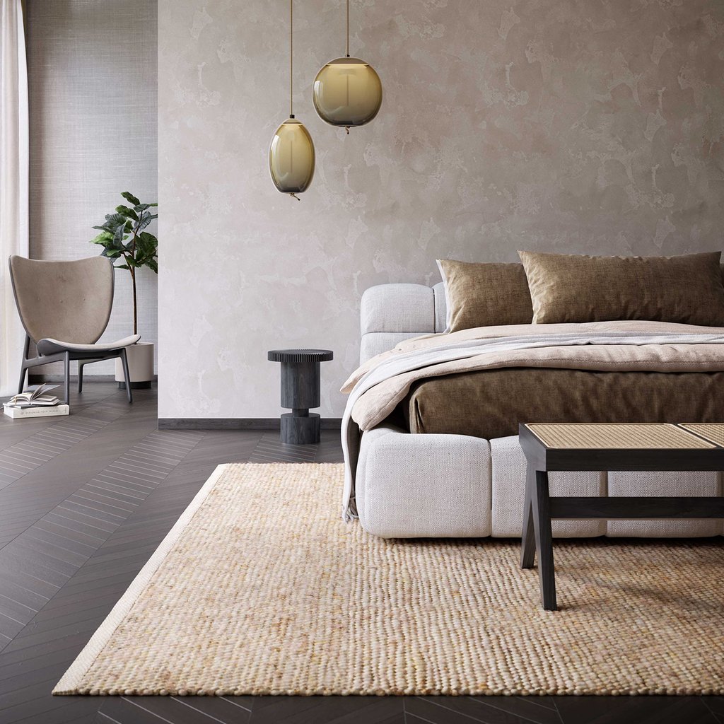 Vloerkleed Pallio Basic Basilicaal Black Warp, vloerkleed, brinker, brinker vloerkleed, jute, wol, woonaccessoires