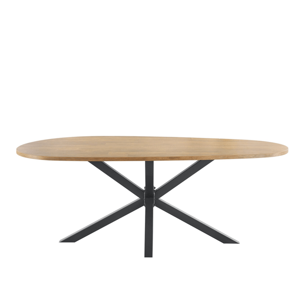 eettafel troia, organische eettafel, deens ovale eettafel, industrieel, inhouse, old teak