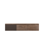tv-meubel lorina Speakerdoek, zwevend tv-meubel, industrieel, donker mangohout, minimalistisch, modern, audio, inhouse