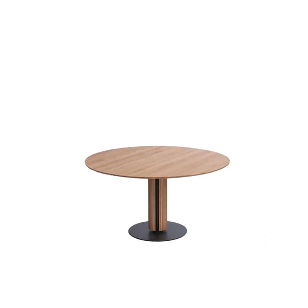 Eettafel rond steely hpl