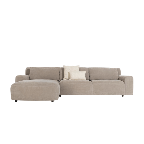 Hoek bank Kai stof beige modulair henders en hazel