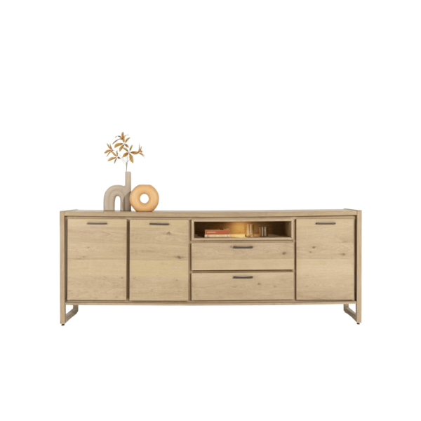 eikenhout, henders en hazel, industrieel, landelijk, Lowboard Nystead 210, modern, modern landelijk, modern tv-meubel, natuurlijk, tv-meubel, tv-meubel Nystead