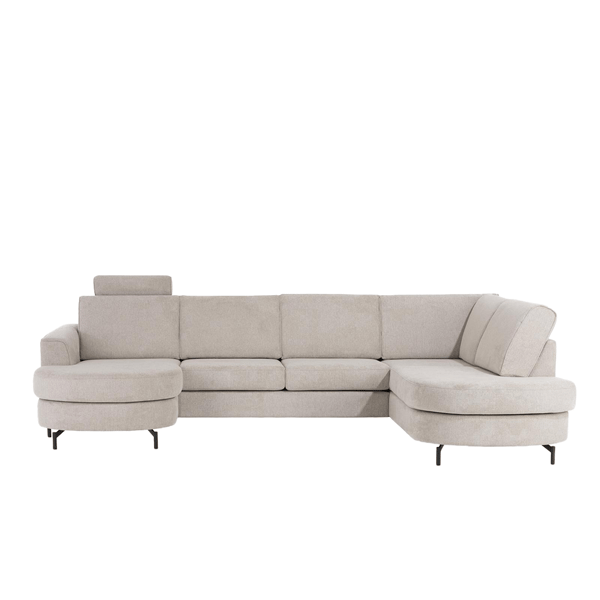 Alcano beige hoekbank henders hazel