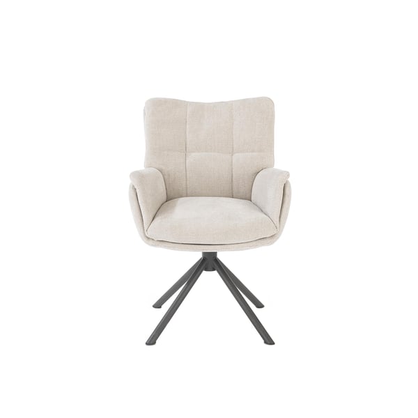 armstoel juna Crème, armstoel, beige armstoel, beige eetstoel, eetstoel, eetkamerstoel, stoffen eetstoel, henders en hazel, romantisch, scandinavisch, modern, industrieel