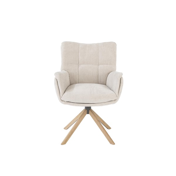 armstoel juna eiken, armstoel juna eiken Crème, armstoel, beige armstoel, beige eetstoel, eetstoel, eetkamerstoel, stoffen eetstoel, henders en hazel, romantisch, scandinavisch, modern, industrieel