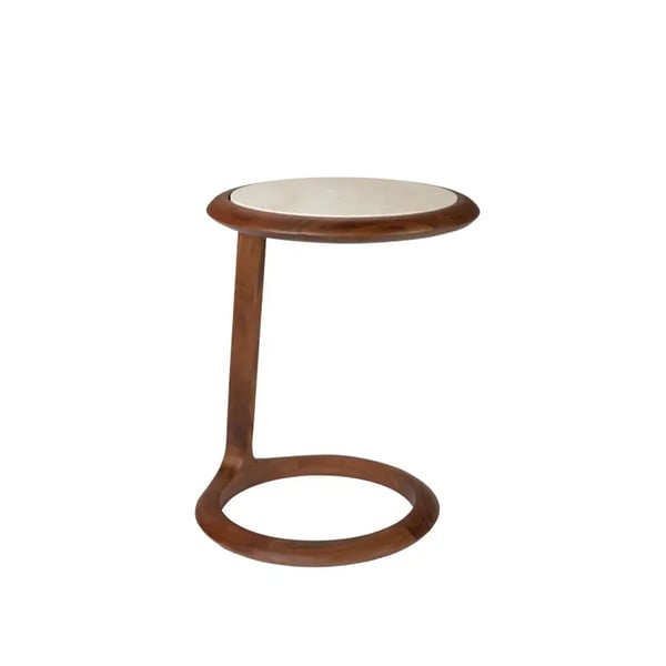 bijzettafel doppio, bijzettafel, houten bijzettafel, nederlands merk, bohemisch, scandinavisch, natuurlijk, travertin