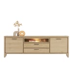 eikenhout, henders en hazel, industrieel, landelijk, Lowboard Nystead 210, modern, modern landelijk, modern tv-meubel, natuurlijk, tv-meubel, tv-meubel Nystead