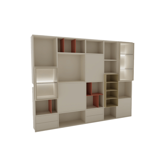 Sinus wandcombinatie baenks cruquius vitrine kasten vakkenkasten