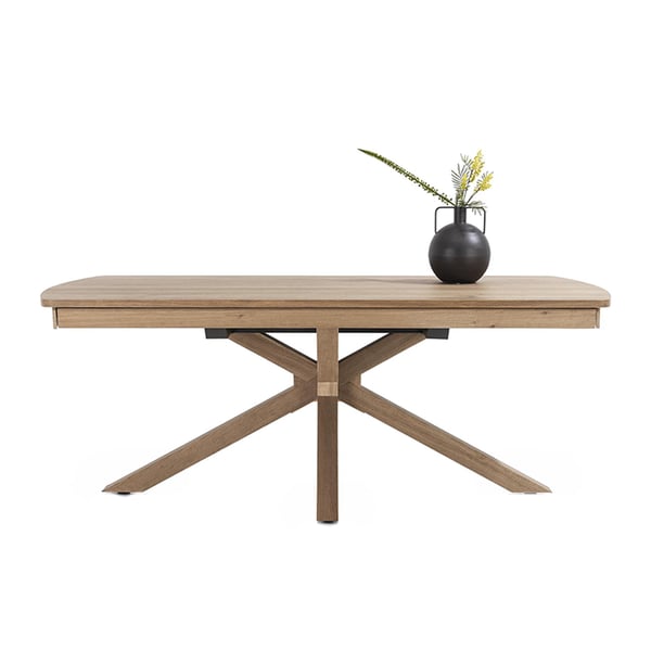 uitschuiftafel nyon, eettafel nyon, henders en hazel, modern, bohemian, houten eettafel, houten uitschuiftafel, industrieel