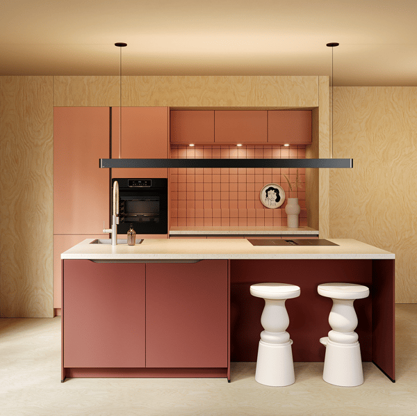Combikeuken Sevilla/Empoli met een stijlvolle combinatie van warme houttinten en moderne afwerkingen. Luxe keuken met slimme opbergoplossingen en innovatieve keukenapparatuur.