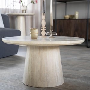 salontafel aime, travertin, salontafel, eleonora, natuursteen, japandi, scandinavisch, modern, elegant, minimalistisch, landelijk