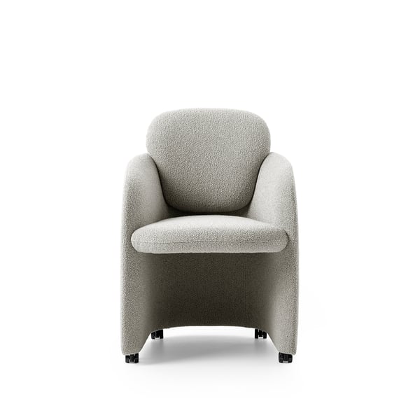 Leolux Vynn eetkamerfauteuil – moderne kuipstoel met rugkussen, wieltjes of vaste poot, ontworpen door Christian Werner.