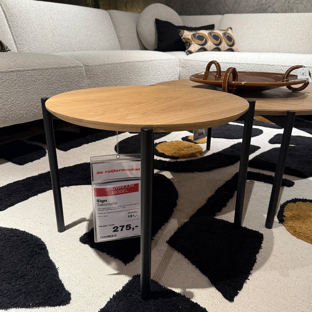 salontafel sign showroommodel