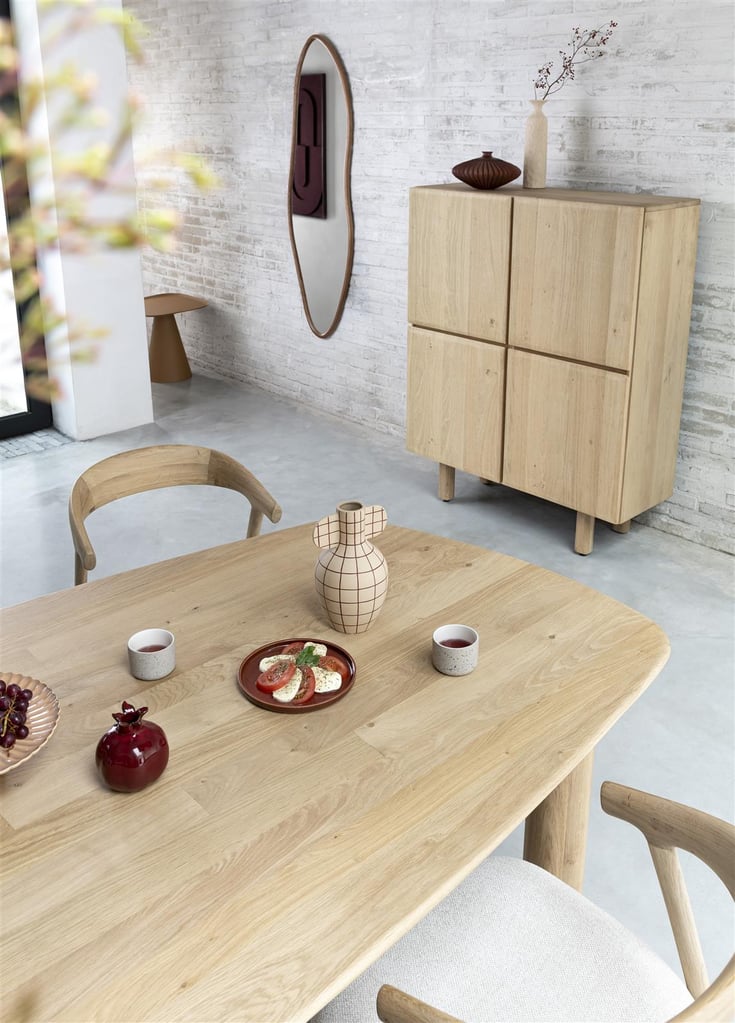 Sfeerfoto eettafel azulo Henders & Hazel Scandinavisch wonen eikenhout