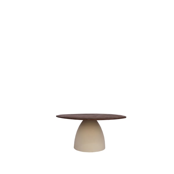 salontafel, rookglas, organische vorm, crème, staal, INHOUSE, design tafel, modern