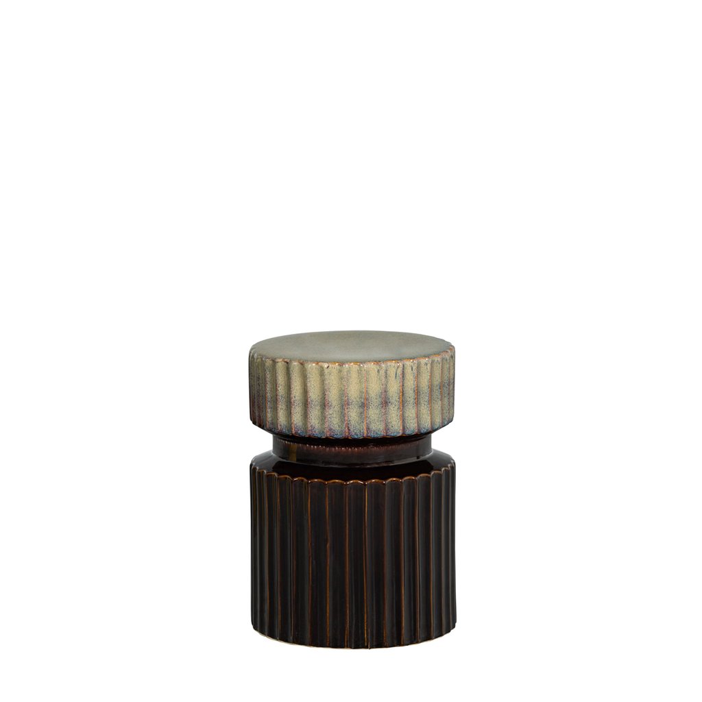 bijzettafel geer espresso, bijzettafel, WOOOD, keramieken bijzettafel, espresso bijzettafel, geglazuurd keramiek, bijzettafel design, bijzetter glans, handgemaakt meubel, unieke bijzettafel, sfeermaker woonkamer