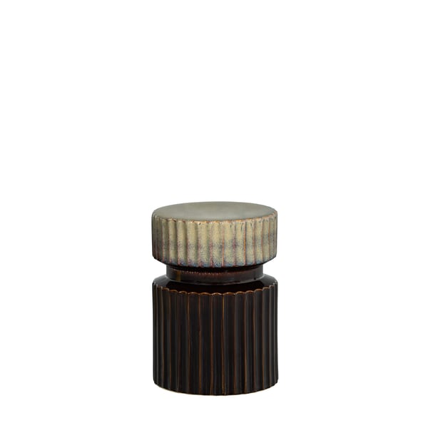 bijzettafel geer espresso, bijzettafel, WOOOD, keramieken bijzettafel, espresso bijzettafel, geglazuurd keramiek, bijzettafel design, bijzetter glans, handgemaakt meubel, unieke bijzettafel, sfeermaker woonkamer