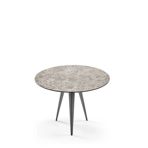 bijzettafel Zuccotti rond Siena, ronde bijzettafel marmerlook, bijzettafel BAENKS Zuccotti, marmerlook bijzettafel rond, HPL tafel rond, moderne bijzettafel marmer, design bijzettafel zwart onderstel, BAENKS Zuccotti Siena, ronde tafel marmerprint, bijzettafel luxe uitstraling, salontafel marmerlook