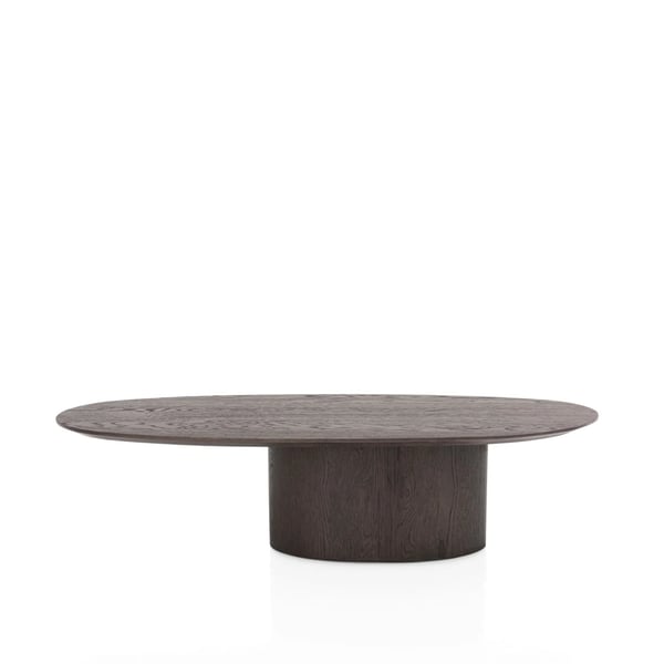 salontafel trenton, salontafel 120 cm, xooon trenton, salontafel clay, organische salontafel, eikenfineer salontafel, moderne salontafel, salontafel met centrale poot, grote salontafel, design salontafel, trenton tafel, organisch blad, salontafel set, woonkamer tafel, clay salontafel