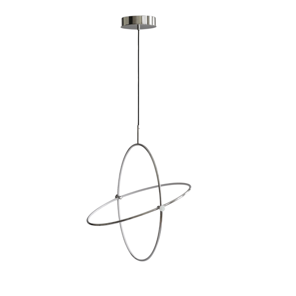 Hanglamp Maru 60 cm met dubbele cirkels en geïntegreerde LED verlichting in modern geometrisch design