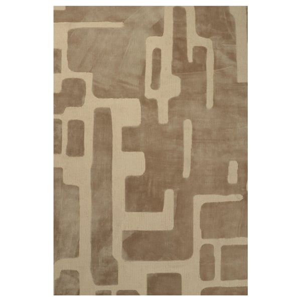 Vloerkleed Aesthetic Velvet Linen van Mart Visser in zandbeige kleur, met luxe velvet structuur en moderne uitstraling, gestyled in een sfeervolle woonkamer.