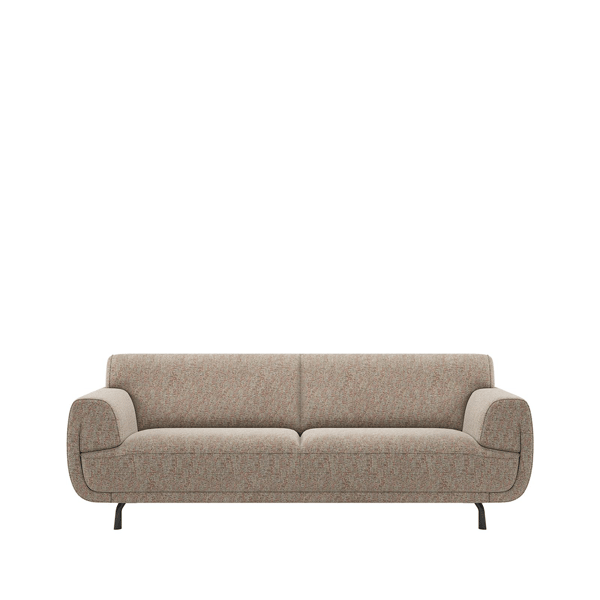 Bank Belem van XOOON in beige stof met ranke metalen poten in modern interieur