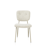 XOOON eetkamerstoel June in stoffen bekleding met metalen frame en elegant design