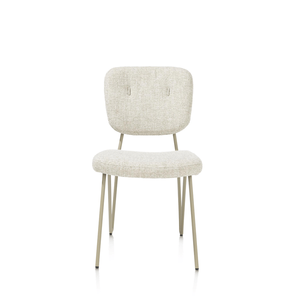 XOOON eetkamerstoel June in stoffen bekleding met metalen frame en elegant design
