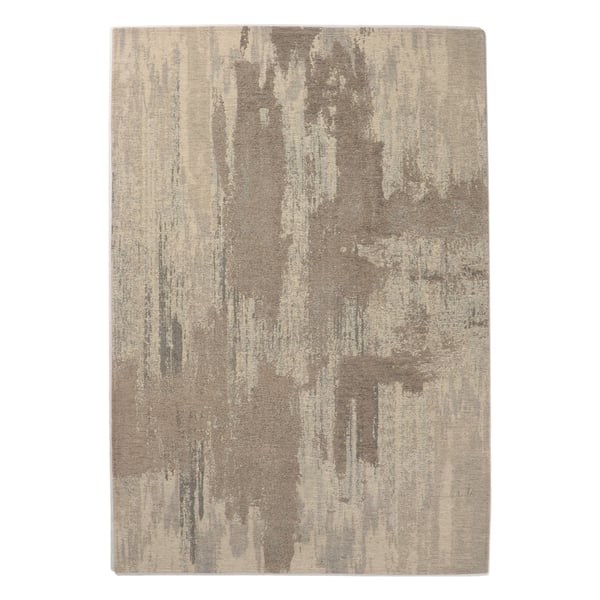 Cavaro vloerkleed in beige tinten met grafisch patroon, design van Mart Visser