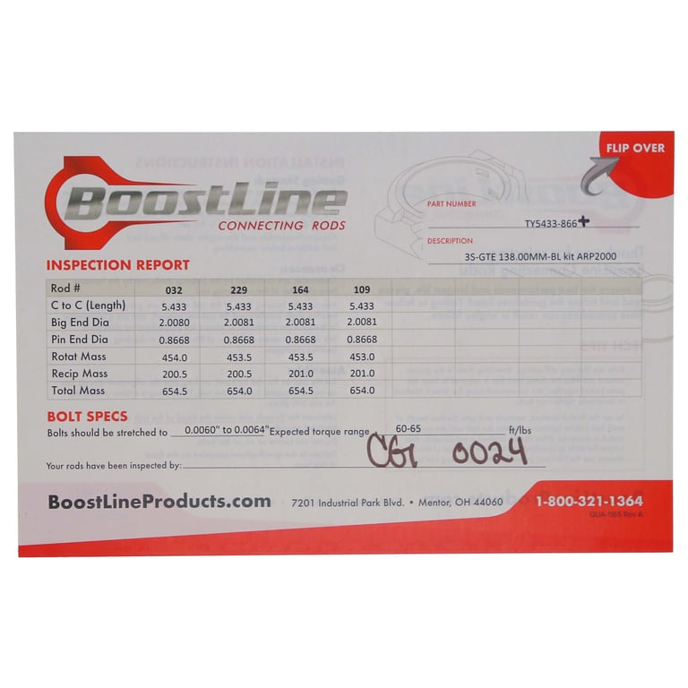 Toyota, 3S-GTE, 5.433 In. Length, Connecting Rod Set