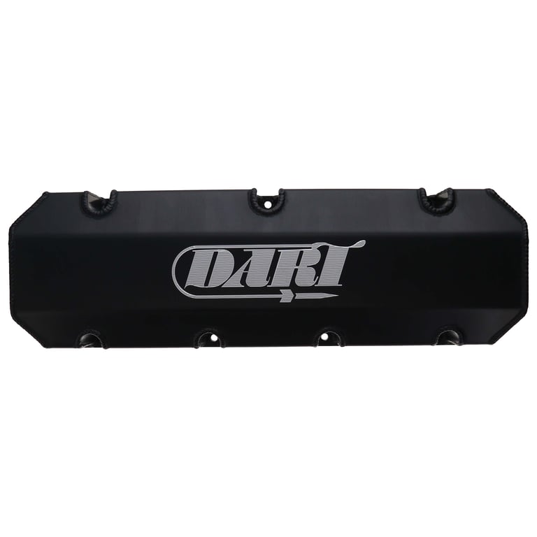 BBC Fabricated Aluminum Valve Cover Set W/ Logo Black Anodized